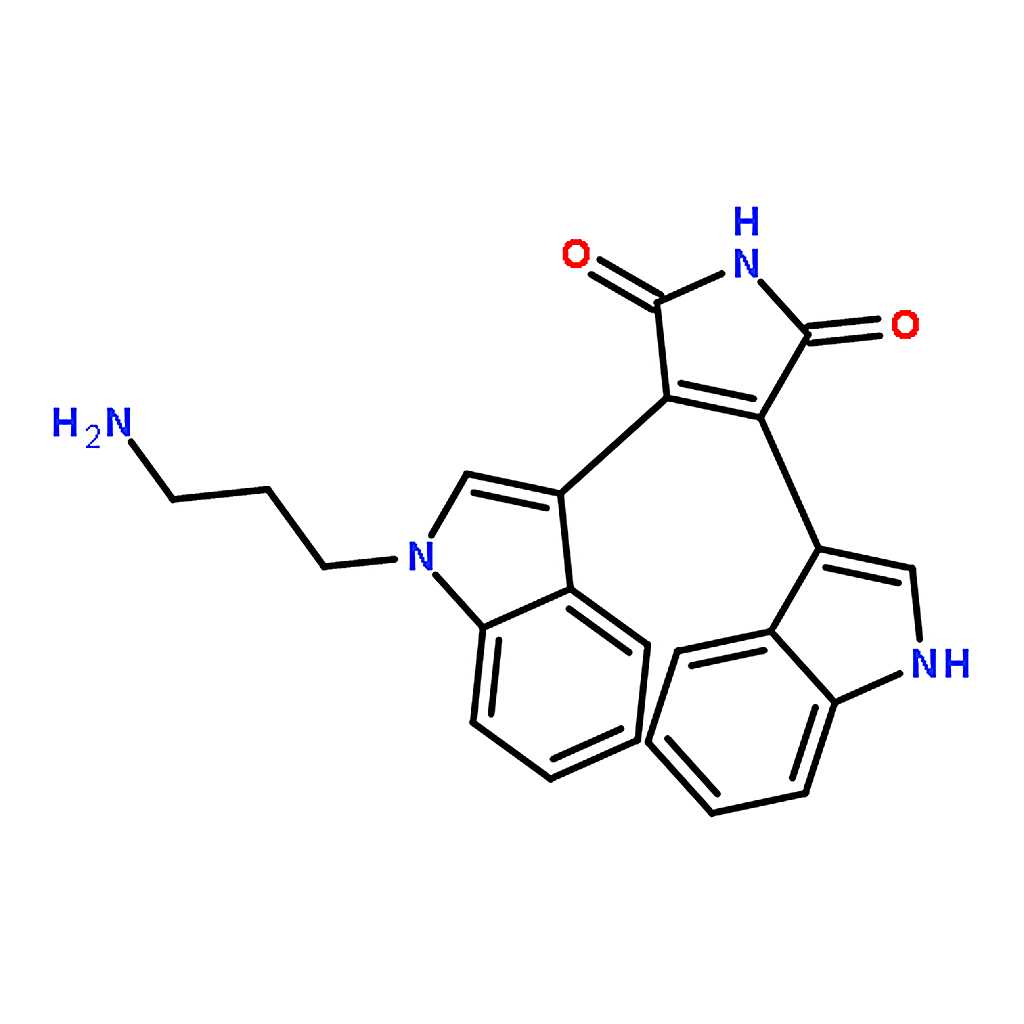 RHAWN 3-(1-(3-Aminopropyl)-1H-indol-3-yl)-4-(1H-indol-3-yl)-1H-pyrrole-2,5-dione