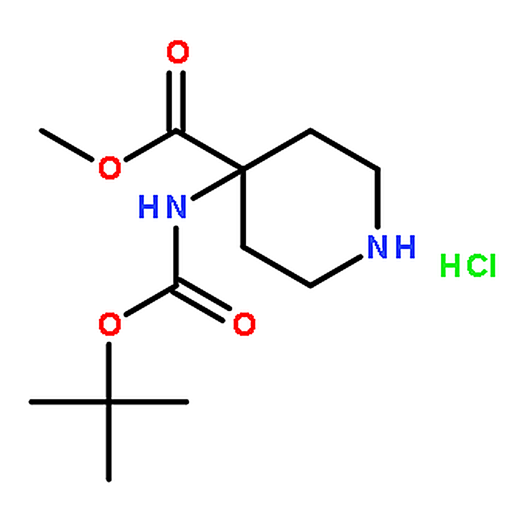 RHAWN Methyl 4-((tert-butoxycarbonyl)amino)piperidine-4-carboxylate hydrochloride