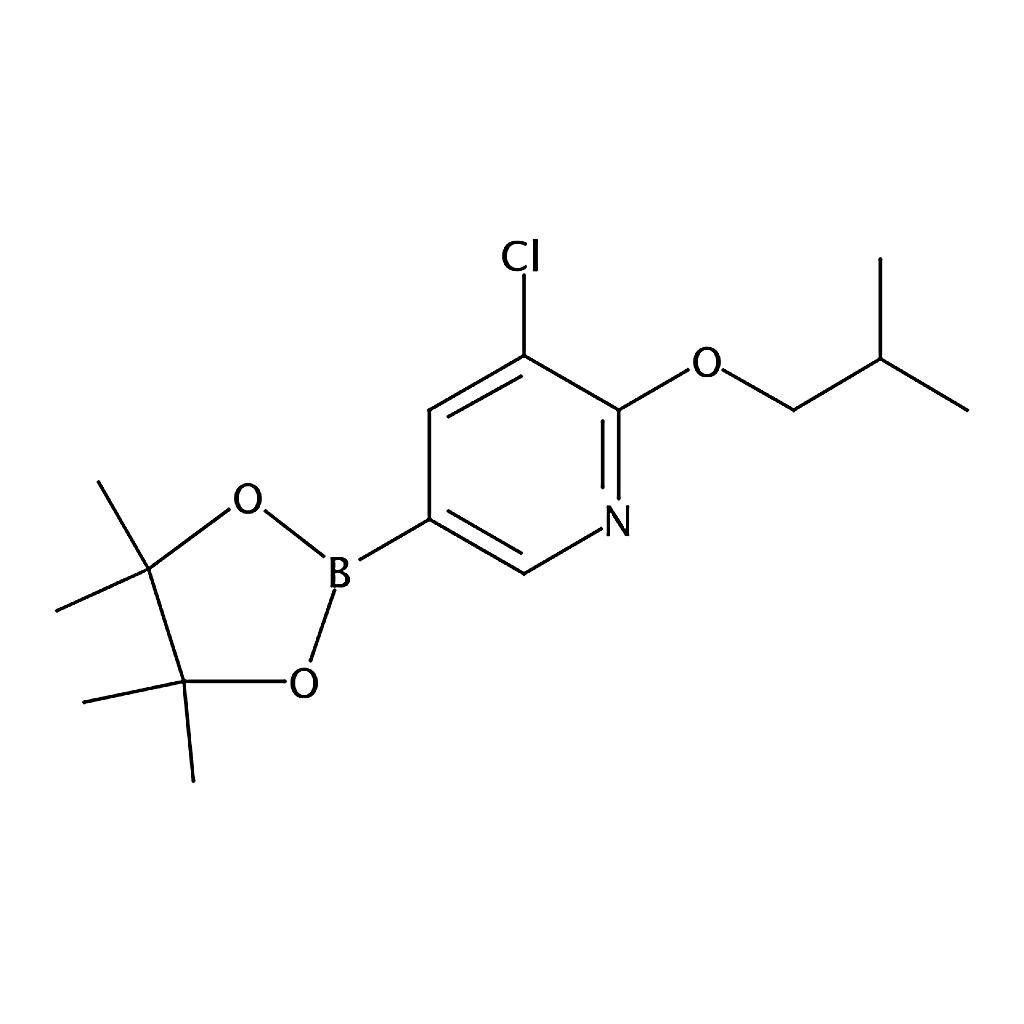 RHAWN 3-Chloro-2-isobutoxy-5-(4,4,5,5-tetramethyl-1,3,2-dioxaborolan-2-yl)pyridine