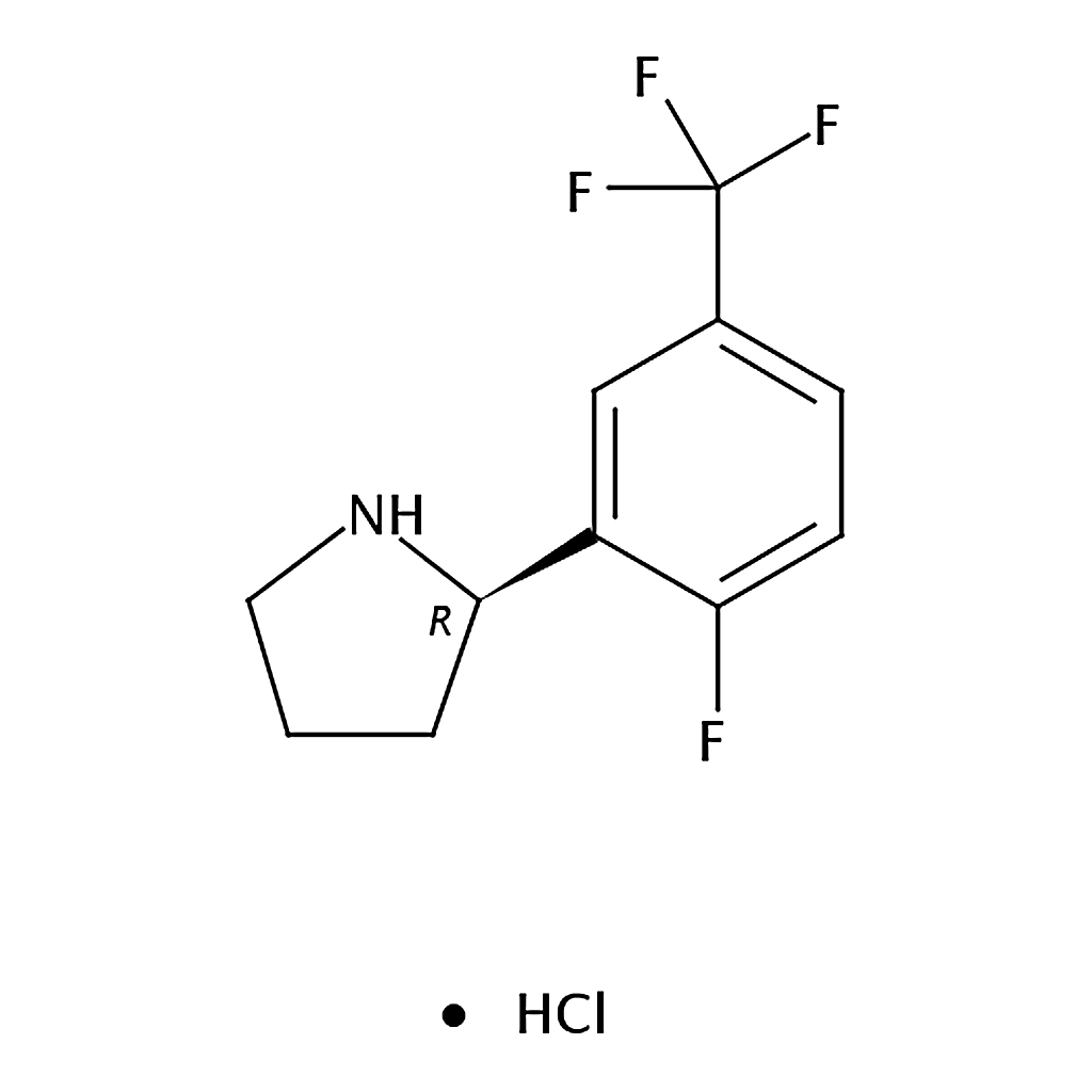 RHAWN (R)-2-(2-Fluoro-5-(trifluoromethyl)phenyl)pyrrolidine hydrochloride