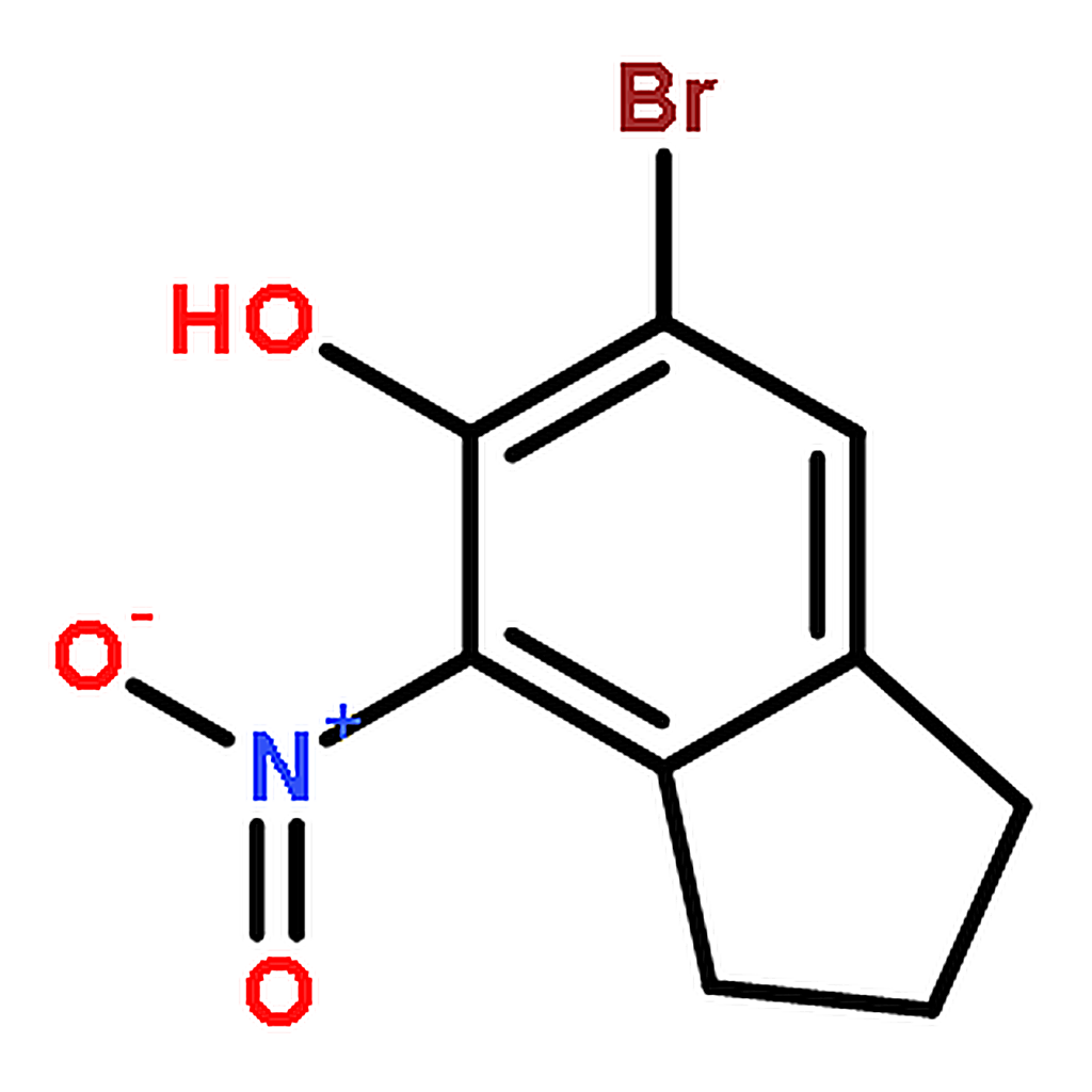 RHAWN 6-Bromo-4-nitro-2,3-dihydro-1H-inden-5-ol