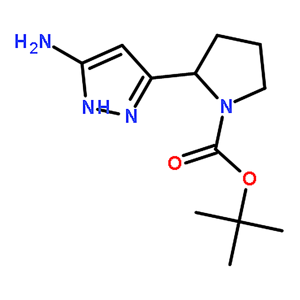RHAWN tert-Butyl 2-(5-amino-1H-pyrazol-3-yl)pyrrolidine-1-carboxylate