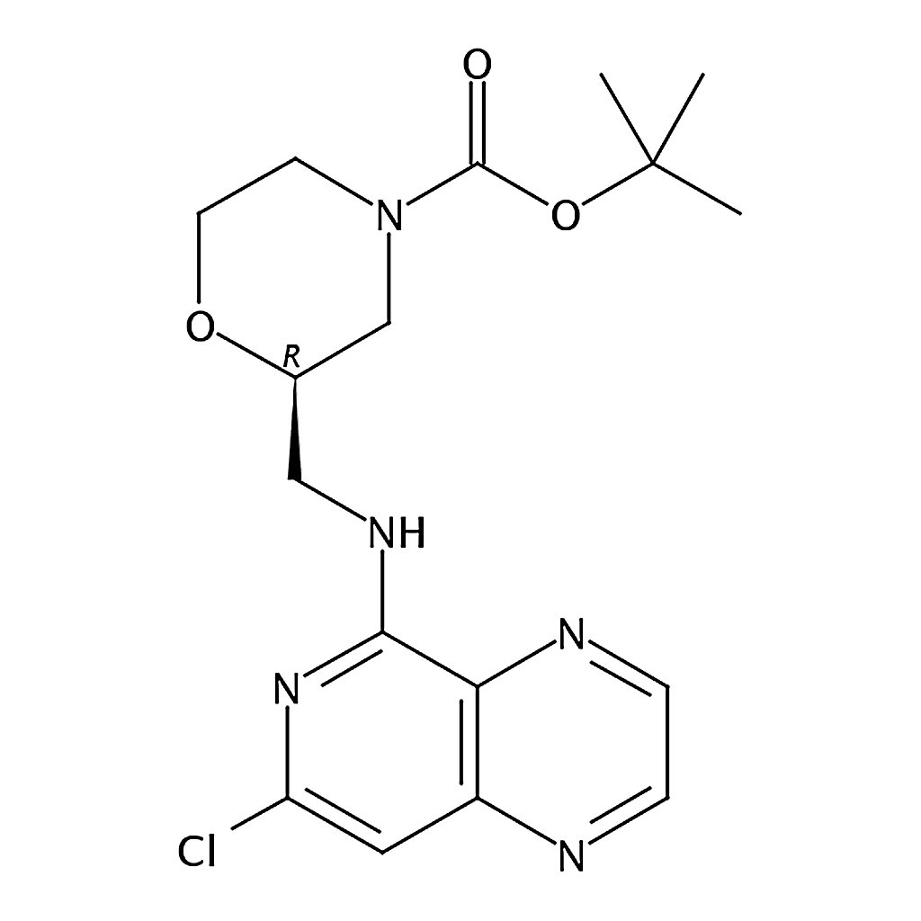 RHAWN (R)-tert-Butyl 2-((7-chloropyrido[4,3-b]pyrazin-5-ylamino)methyl)morpholine-4-carboxylate