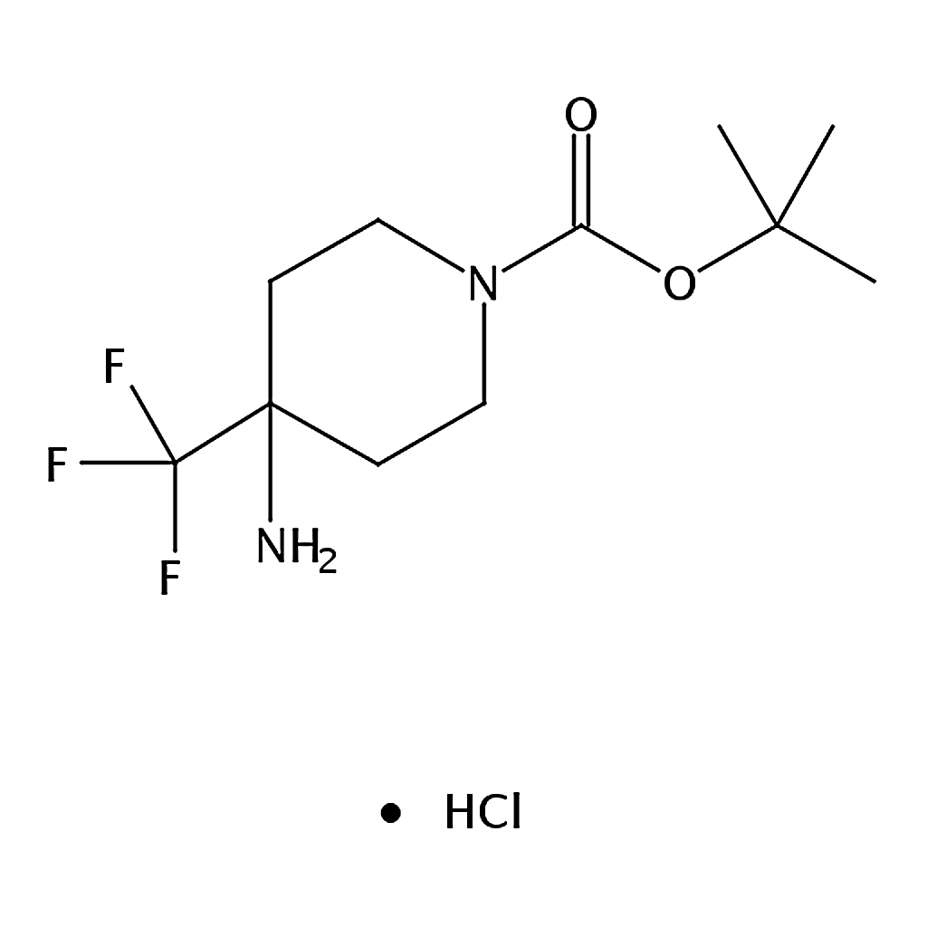 RHAWN tert-Butyl 4-amino-4-(trifluoromethyl)piperidine-1-carboxylate hydrochloride