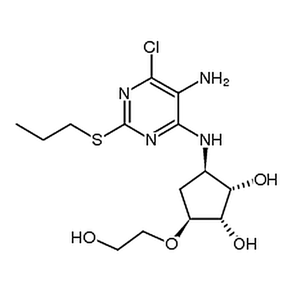 RHAWN (1S，2S，3R，5S)-3-((5-Amino-6-chloro-2-(propylthio)pyrimidin-4-yl)amino)-5-(2-hydroxyethoxy)cy