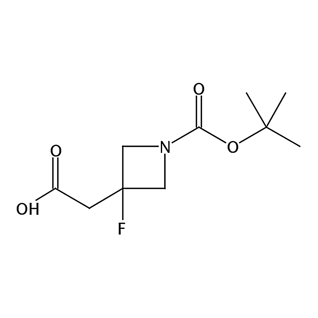 RHAWN 2-(1-(tert-Butoxycarbonyl)-3-fluoroazetidin-3-yl)acetic acid