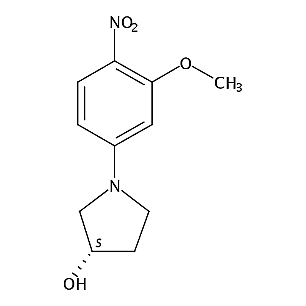 RHAWN (S)-1-(3-Methoxy-4-nitrophenyl)pyrrolidin-3-ol