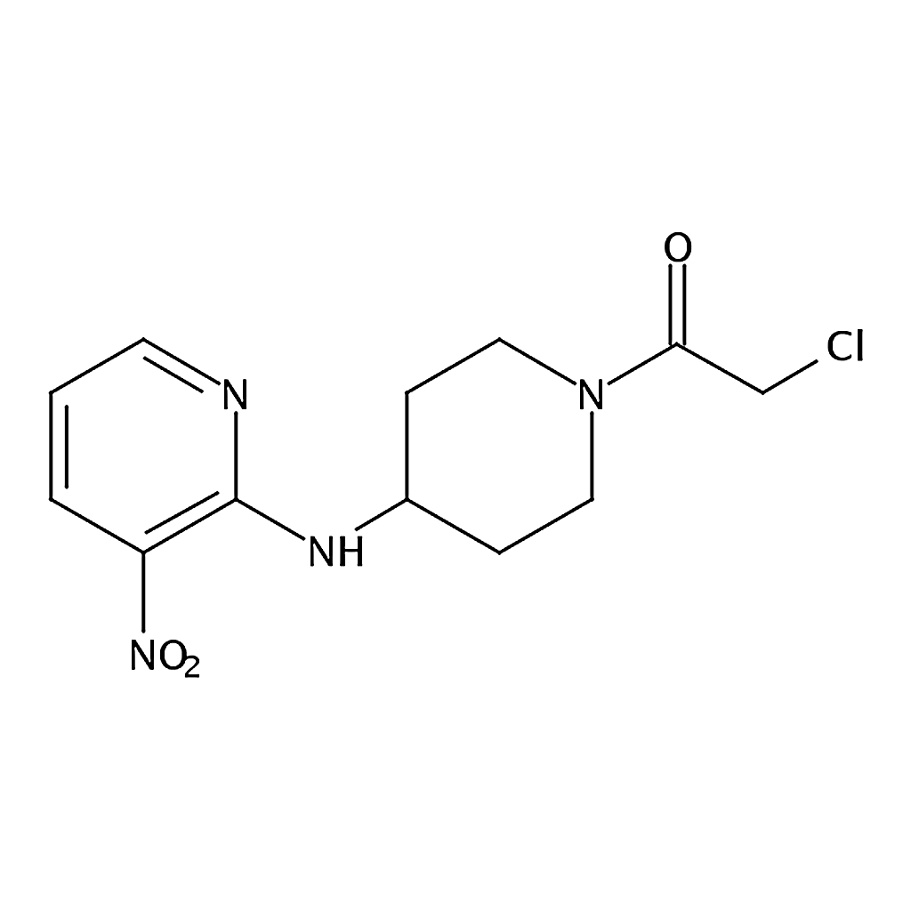 RHAWN 2-Chloro-1-(4-((3-nitropyridin-2-yl)amino)piperidin-1-yl)ethanone