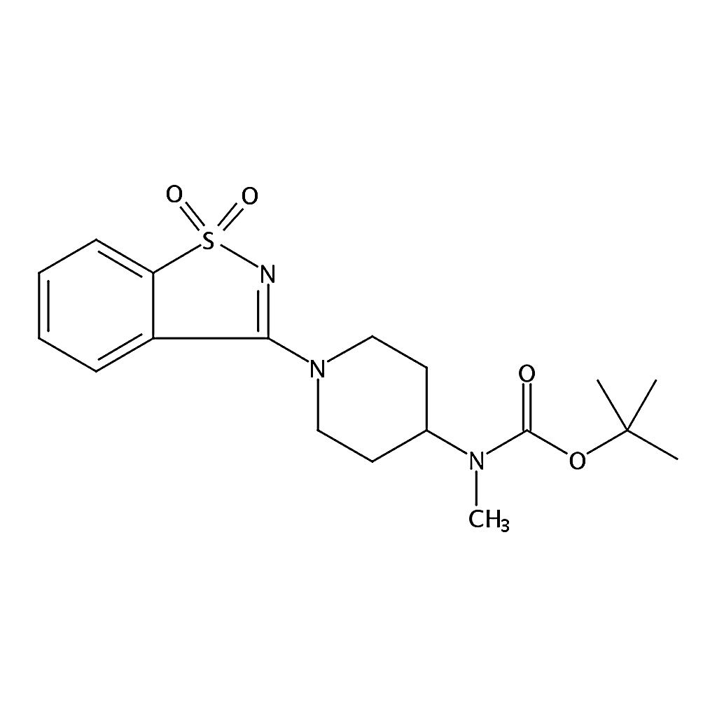 RHAWN tert-Butyl (1-(1，1-dioxidobenzo[d]isothiazol-3-yl)piperidin-4-yl)(Methyl)carbaMate