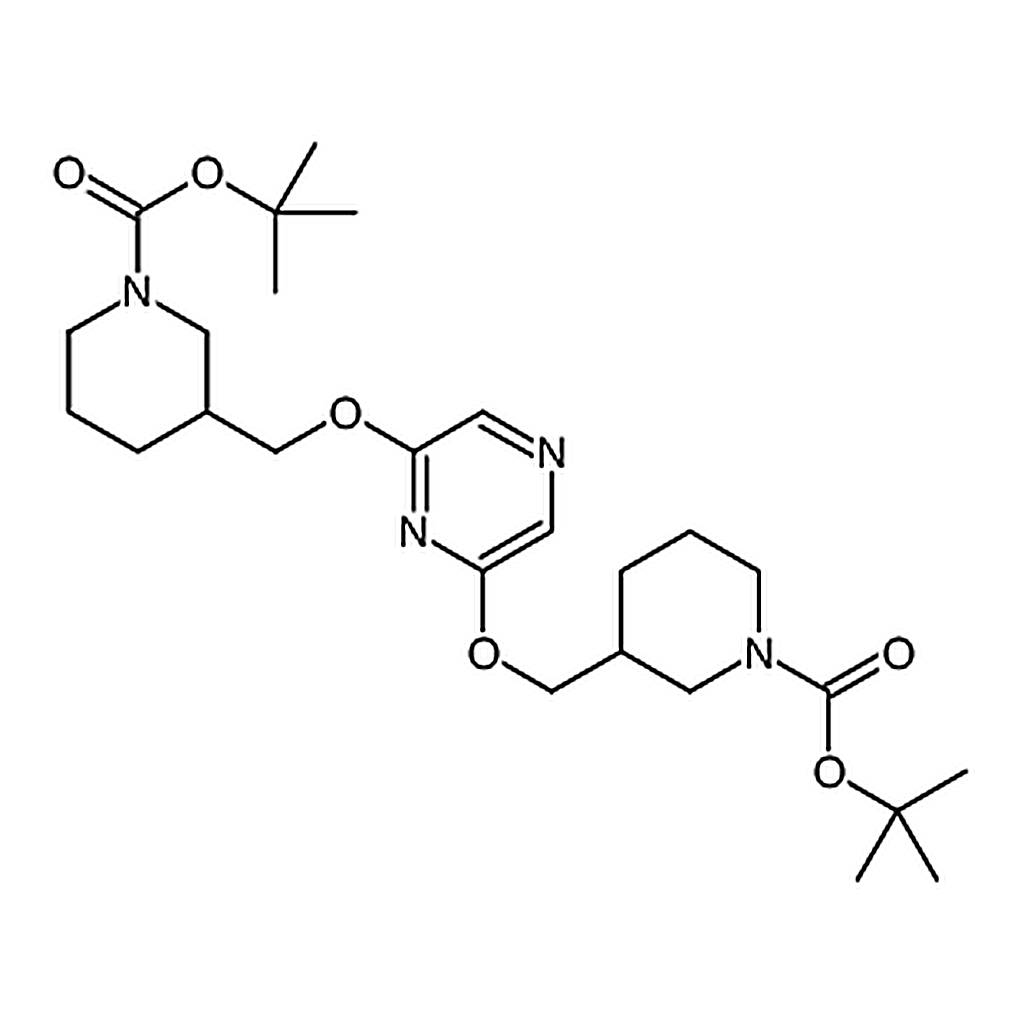 RHAWN Di-tert-Butyl 3,3'-((pyrazine-2,6-diylbis(oxy))bis(methylene))bis(piperidine-1-carboxylate)