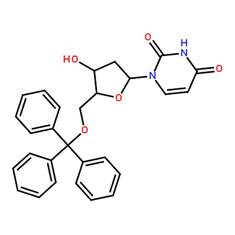 RHAWN 1-((2R,4S,5R)-4-Hydroxy-5-((trityloxy)methyl)tetrahydrofuran-2-yl)pyrimidine-2,4(1H,3H)-dione