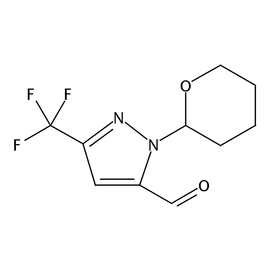 RHAWN 1-(Tetrahydro-2H-pyran-2-yl)-3-(trifluoromethyl)-1H-pyrazole-5-carbaldehyde