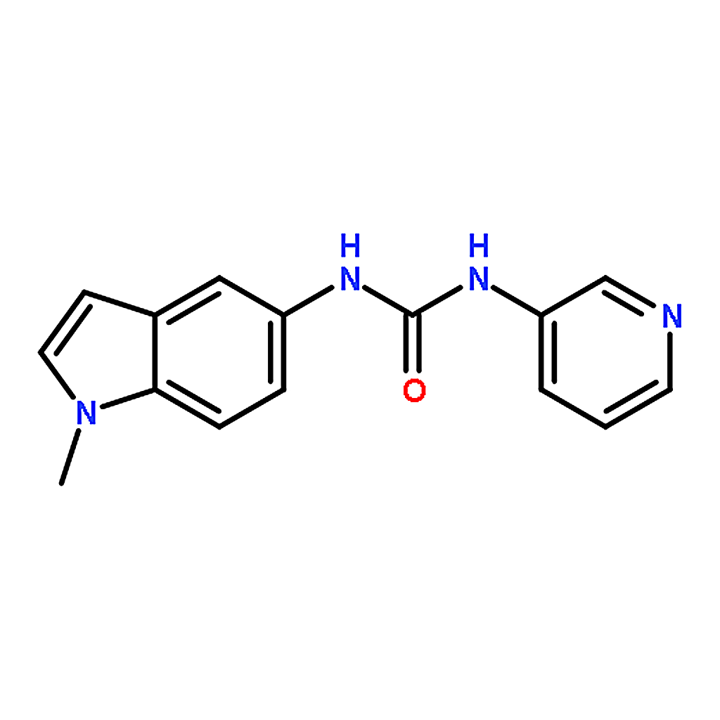 RHAWN 1-(1-Methyl-1H-indol-5-yl)-3-(pyridin-3-yl)urea