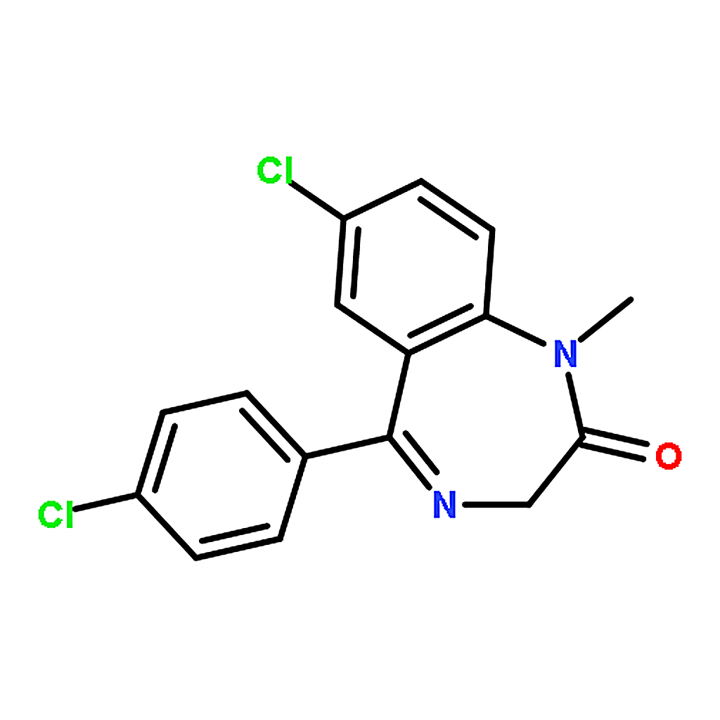 RHAWN 7-Chloro-1，3-dihydro-1-methyl-5-(4-chlorophenyl)-2H-1，4-benzodiazepin-2-one