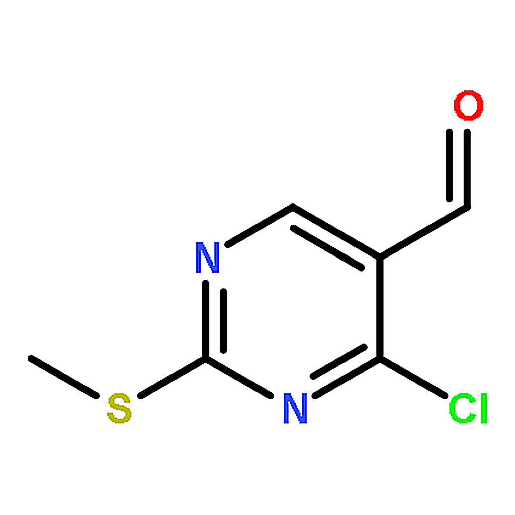 RHAWN 4-Chloro-2-(methylsulfanyl)pyrimidine-5-carbaldehyde