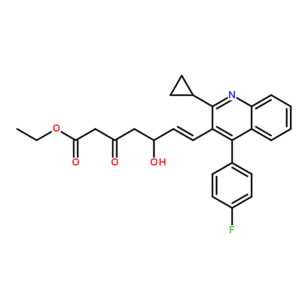RHAWN (E)-Ethyl 7-(2-cyclopropyl-4-(4-fluorophenyl)quinolin-3-yl)-5-hydroxy-3-oxohept-6-enoate