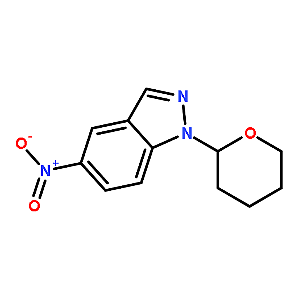 RHAWN 5-Nitro-1-(tetrahydro-2H-pyran-2-yl)-1H-indazole