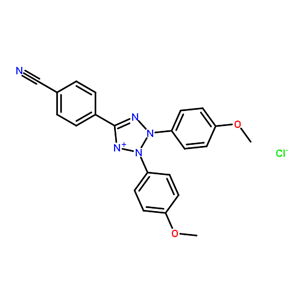 RHAWN 2,3-Bis(4-methoxyphenyl)-5-(4-cyanophenyl)tetrazolium Chloride