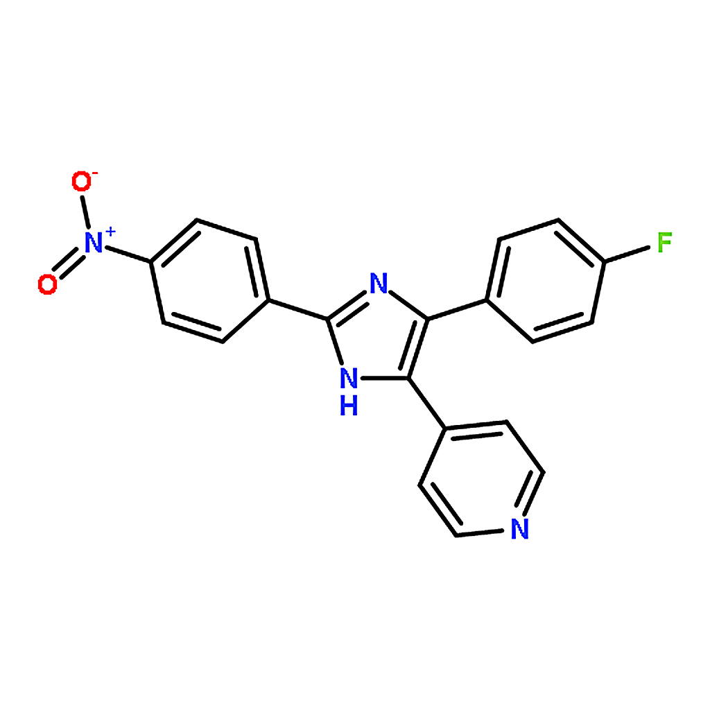 RHAWN 4-[4-(4-fluorophenyl)-2-(4-nitrophenyl)-1H-imidazol-5-yl]pyridine