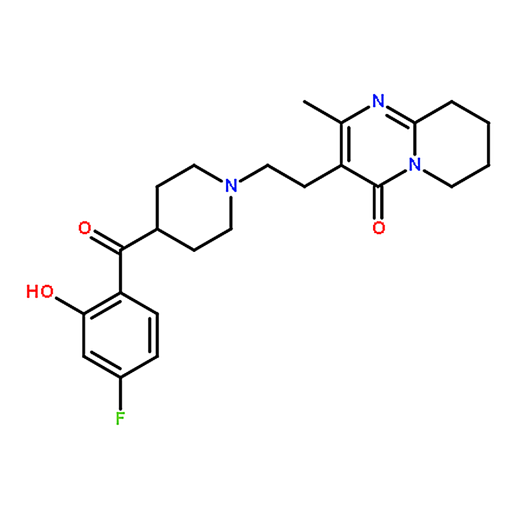 RHAWN 3-[2-[4-(4-Fluoro-2-hydroxybenzoyl)-1-piperidinyl]ethyl]-6，7，8，9-tetrahydro-2-methyl-4H-pyri