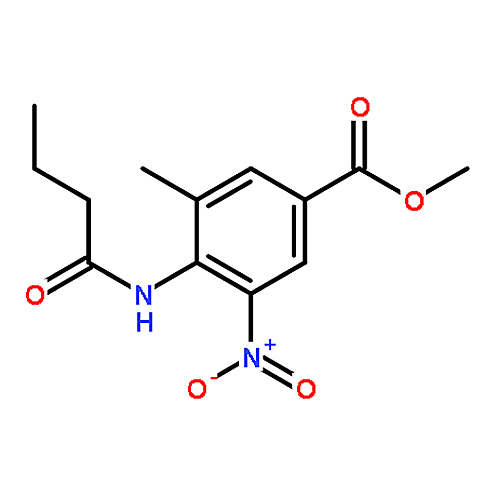 RHAWN Methyl 4-(butyrylamino)-3-methyl-5-nitrobenzoate