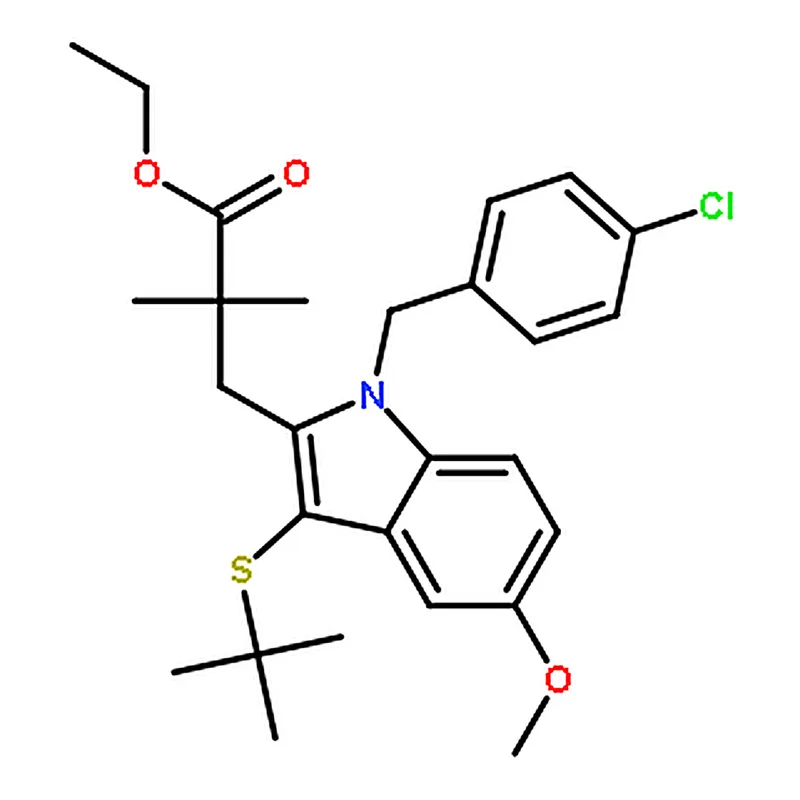 RHAWN Ethyl 3-(3-(Tert-Butylthio)-1-(4-Chlorobenzyl)-5-Methoxy-1H-Indol-2-Yl)-2,2-Dimethylpropanoa