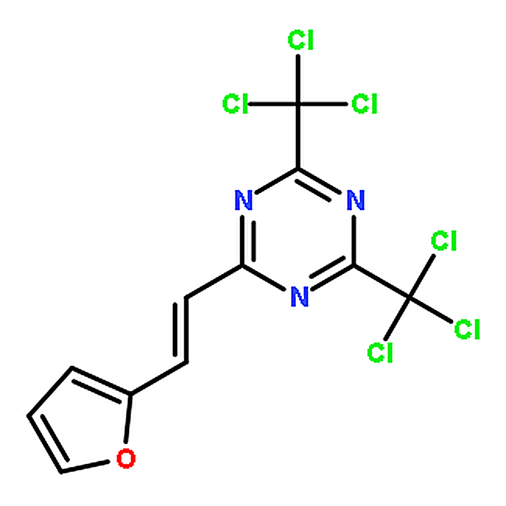 RHAWN 2-[2-(Furan-2-yl)vinyl]-4,6-bis(trichloromethyl)-1,3,5-triazine