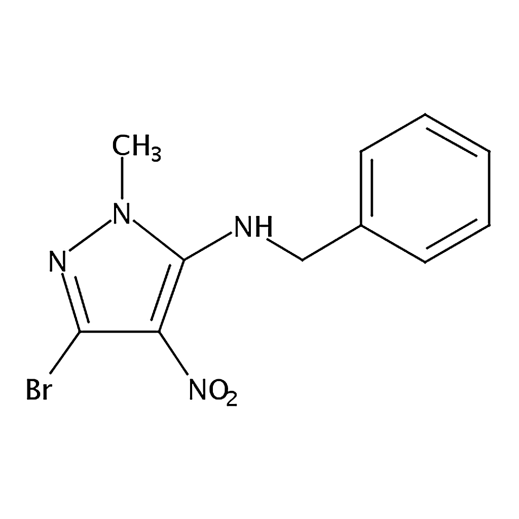 RHAWN N-Benzyl-3-bromo-1-methyl-4-nitro-1H-pyrazol-5-amine