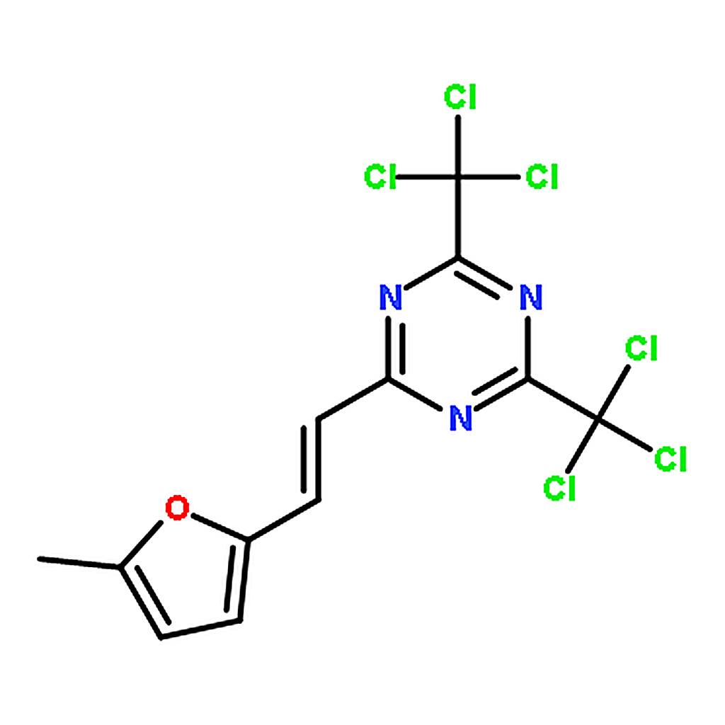 RHAWN 2-[2-(5-Methylfuran-2-yl)vinyl]-4，6-bis(trichloromethyl)-1，3，5-triazine