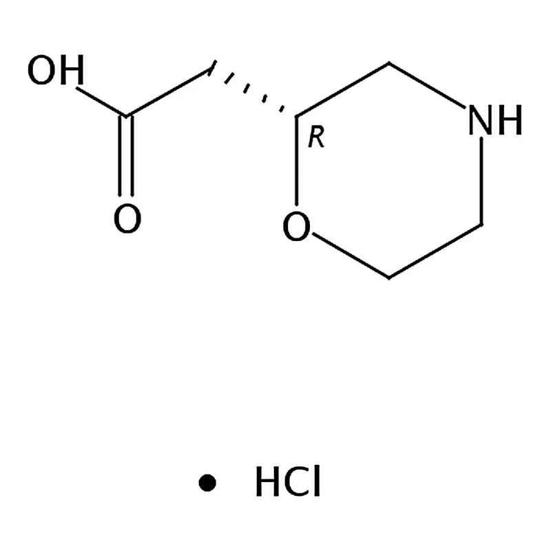 RHAWN (R)-2-(Morpholin-2-yl)acetic acid hydrochloride