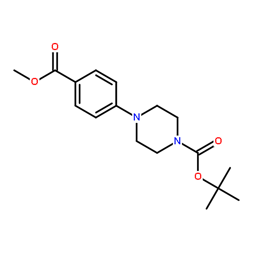RHAWN ert-Butyl 4-[4-(methoxycarbonyl)phenyl]tetrahydro-1(2H)-pyrazinecarboxylate