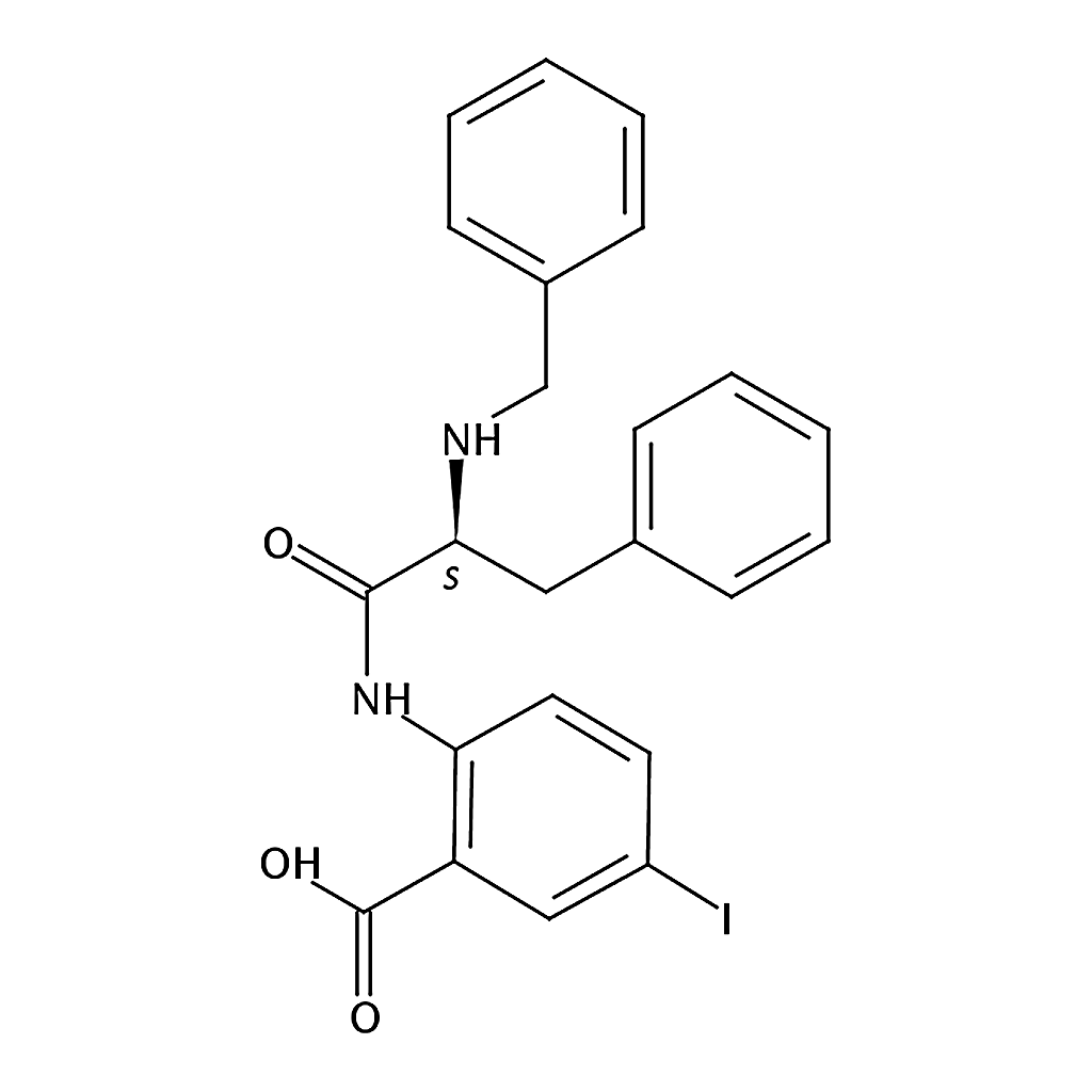 RHAWN (S)-2-(2-(Benzylamino)-3-phenylpropanamido)-5-iodobenzoic acid