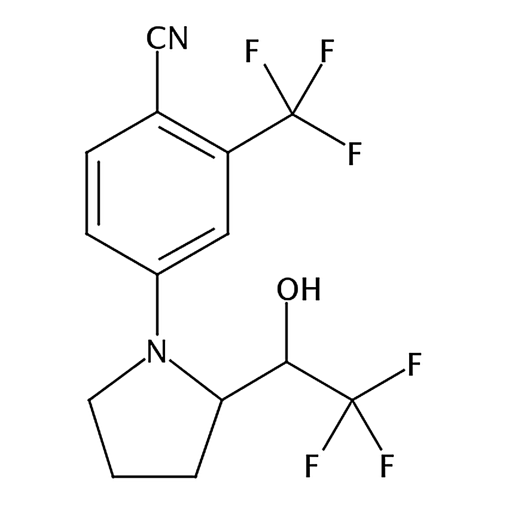 RHAWN 4-(2-(2，2，2-Trifluoro-1-hydroxyethyl)pyrrolidin-1-yl)-2-(trifluoromethyl)benzonitrile