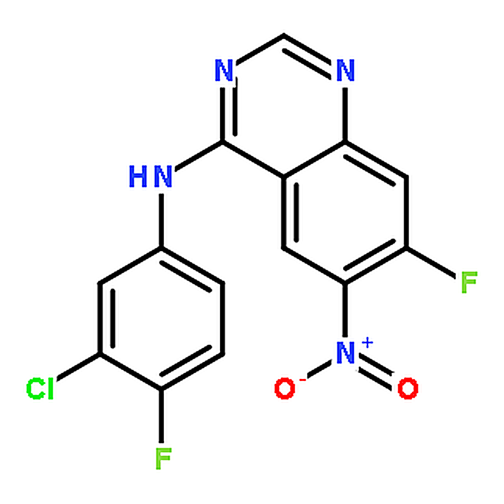 RHAWN N-(3-Chloro-4-fluorophenyl)-7-fluoro-6-nitroquinazolin-4-amine