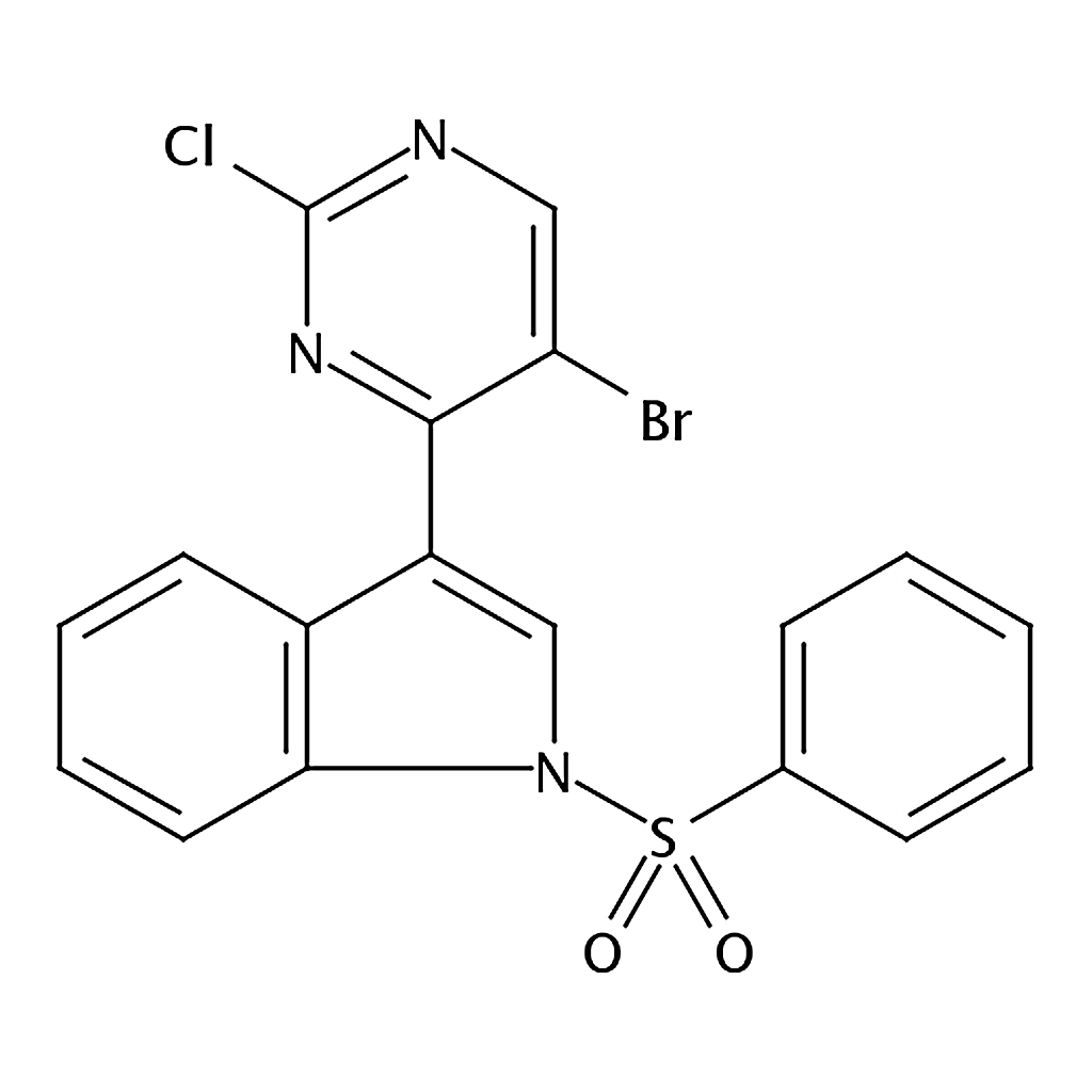 RHAWN 3-(5-Bromo-2-chloropyrimidin-4-yl)-1-(phenylsulfonyl)-1H-indole