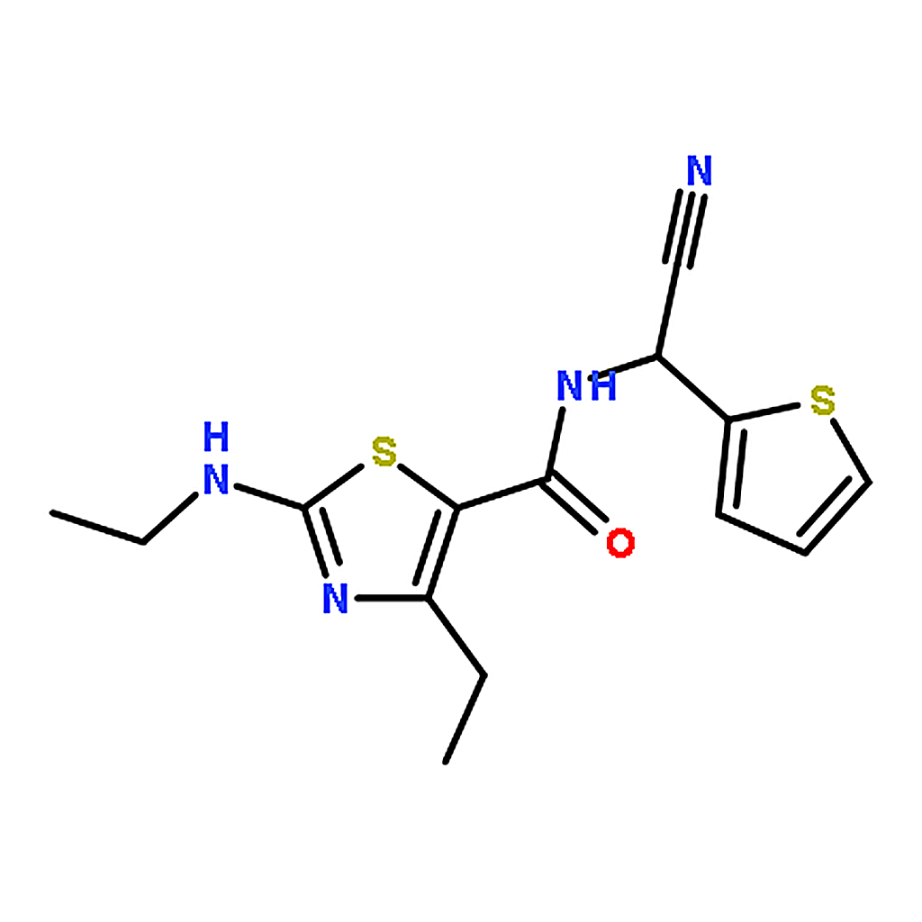 RHAWN N-(Cyano(thiophen-2-yl)methyl)-4-ethyl-2-(ethylamino)thiazole-5-carboxamide
