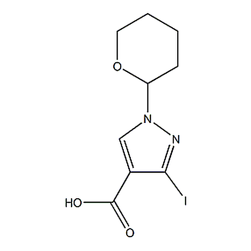 RHAWN 3-Iodo-1-(Tetrahydro-2H-Pyran-2-Yl)-1H-Pyrazole-4-Carboxylic Acid