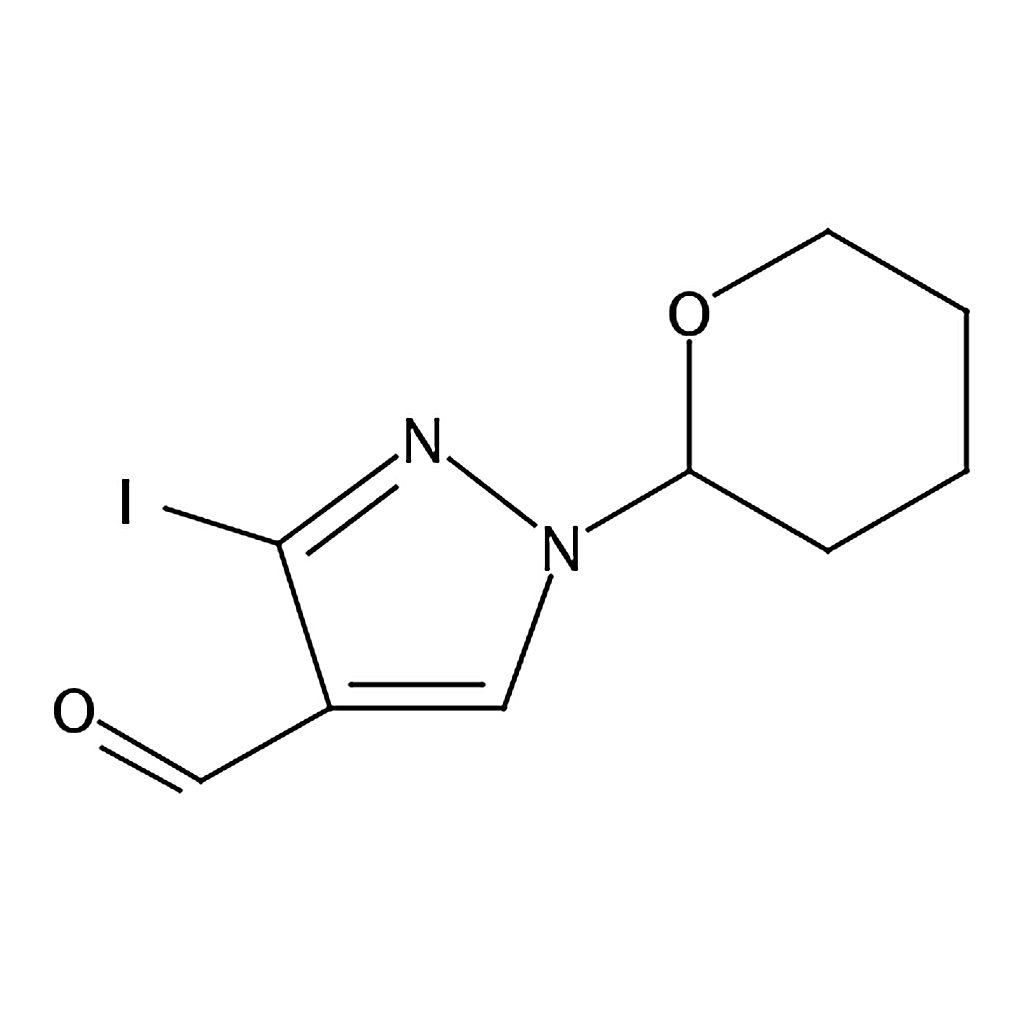 RHAWN 3-Iodo-1-(Tetrahydro-2H-Pyran-2-Yl)-1H-Pyrazole-4-Carbaldehyde