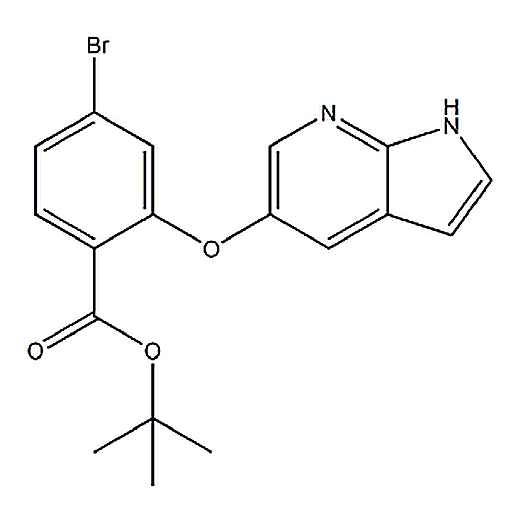 RHAWN tert-Butyl 2-((1H-pyrrolo[2,3-b]pyridin-5-yl)oxy)-4-bromobenzoate