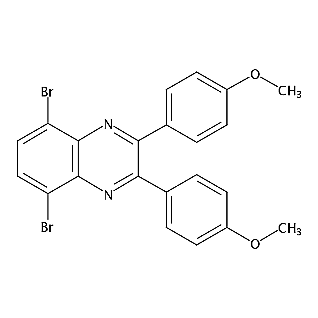 RHAWN 5，8-Dibromo-2，3-bis(4-methoxyphenyl)quinoxaline