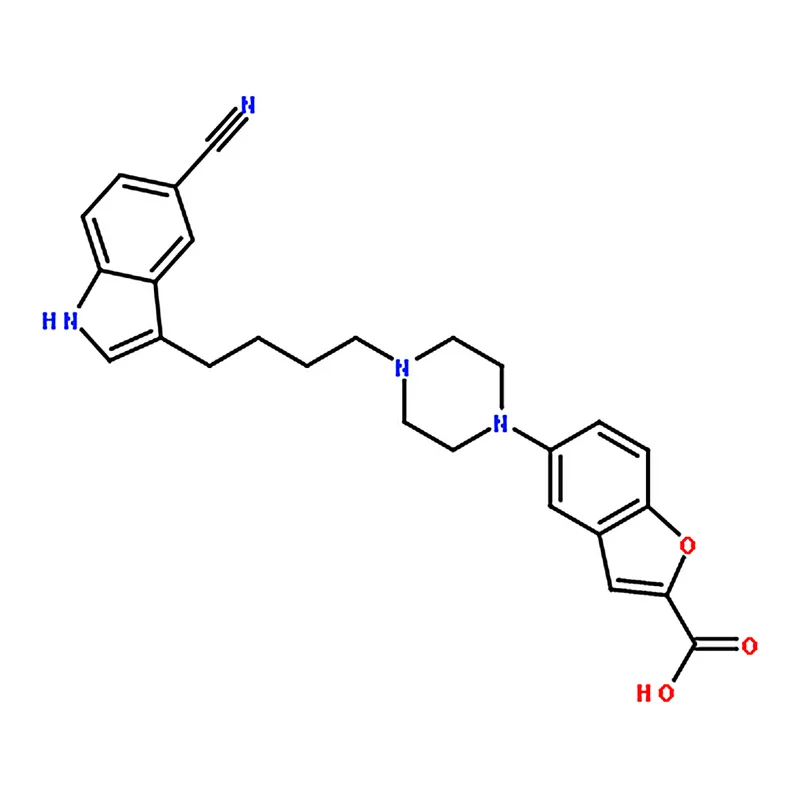 RHAWN 5-(4-(4-(5-Cyano-1H-indol-3-yl)butyl)piperazin-1-yl)benzofuran-2-carboxylic acid