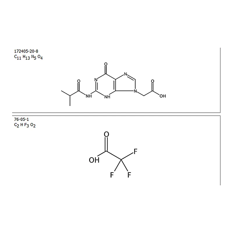 RHAWN 2,2,2-Trifluoroacetic acid compound with 2-(2-isobutyramido-6-oxo-1H-purin-9(6H)-yl)acetic a