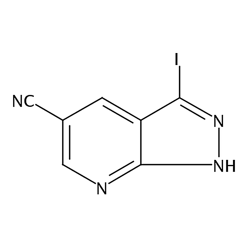 RHAWN 3-Iodo-1H-pyrazolo[3,4-b]pyridine-5-carbonitrile
