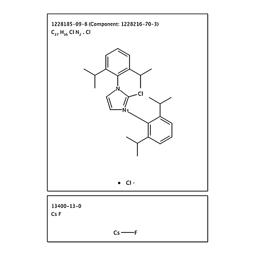 RHAWN 2-Chloro-1,3-bis(2,6-diisopropylphenyl)-1H-imidazol-3-ium chloride cesium fluoride complex