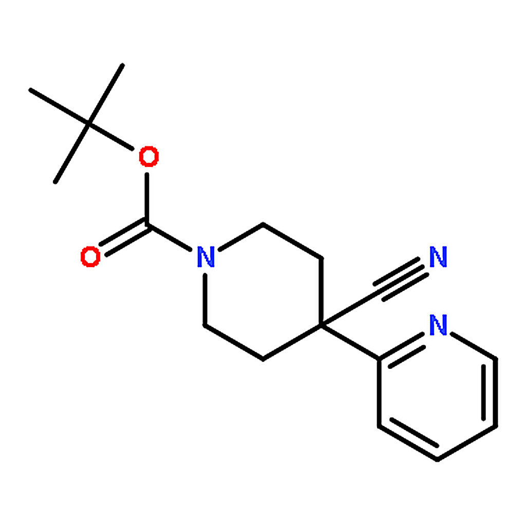 RHAWN tert-Butyl 4-cyano-4-(pyridin-2-yl)piperidine-1-carboxylate