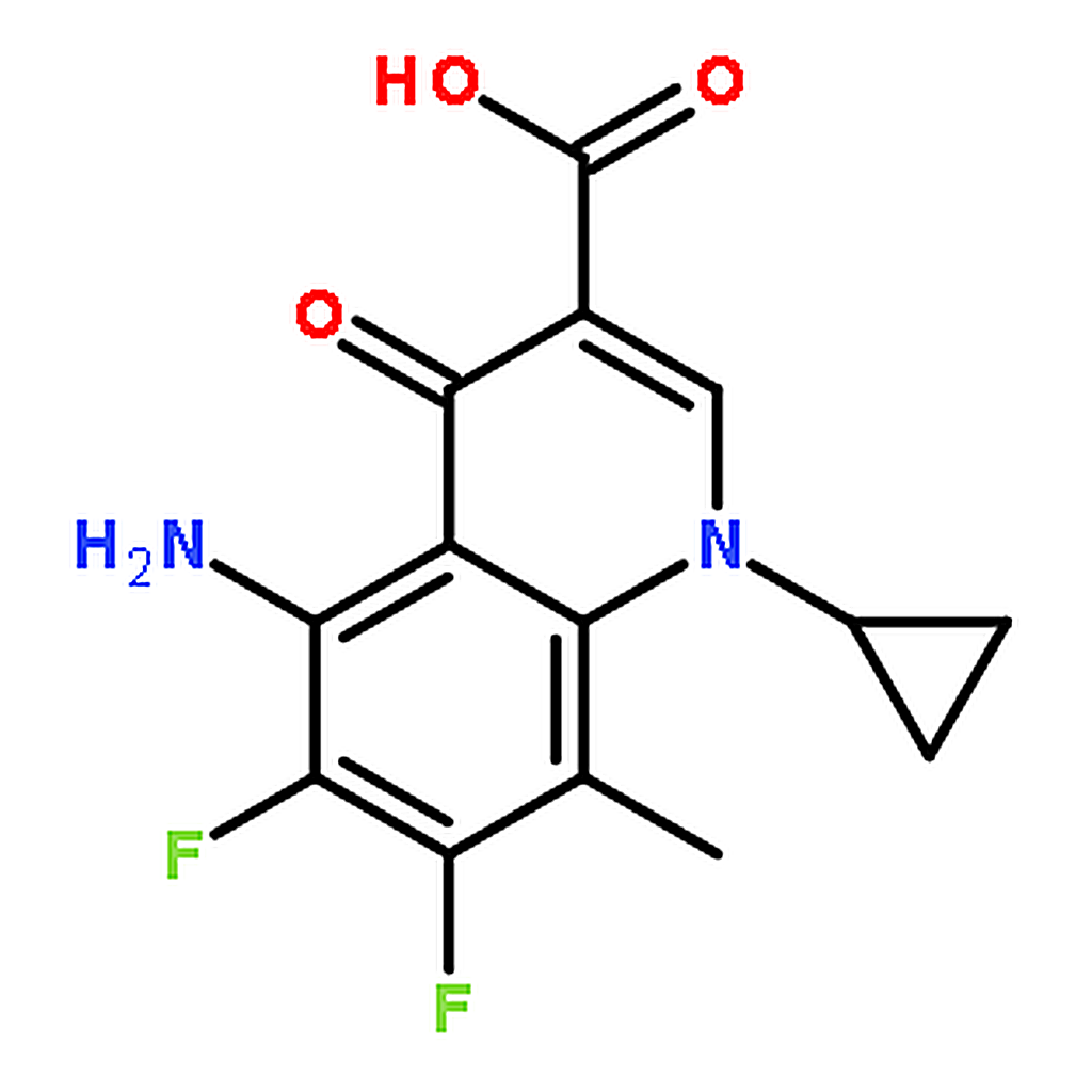 RHAWN 5-amino-1-cyclopropyl-6，7-difluoro-8-methyl-4-oxo-1，4-dihydroquinoline-3-carboxylic acid