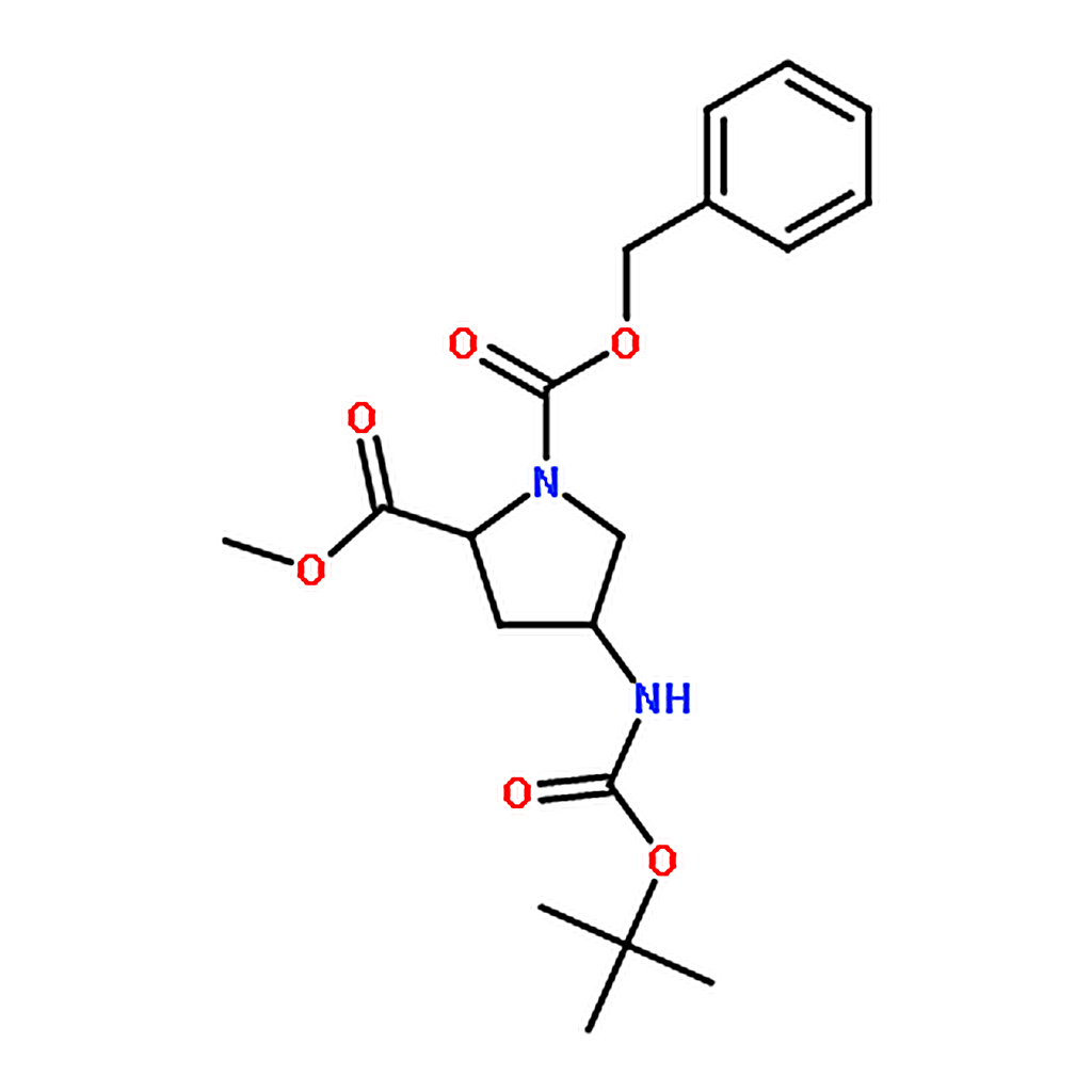 RHAWN (2S，4S)-1-Benzyl 2-methyl 4-((tert-butoxycarbonyl)amino)pyrrolidine-1，2-dicarboxylate