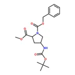RHAWN (2S,4S)-1-Benzyl 2-methyl 4-((tert-butoxycarbonyl)amino)pyrrolidine-1,2-dicarboxylate