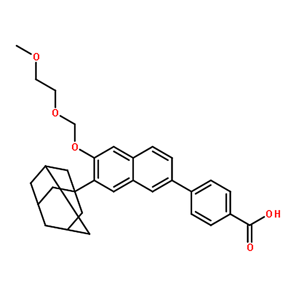 RHAWN 4-[7-(1-Adamantyl)-6-(2-methoxyethoxymethoxy)naphthalen-2-yl]benzoicacid