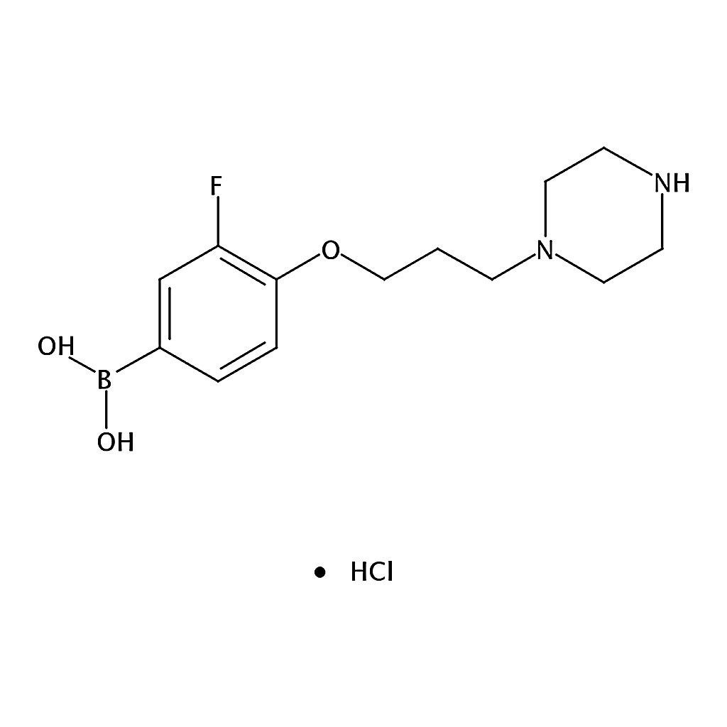 RHAWN (3-Fluoro-4-(3-(piperazin-1-yl)propoxy)phenyl)boronic acid hydrochloride